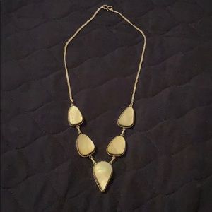 Artisan crafted mother of pearl & silver necklace